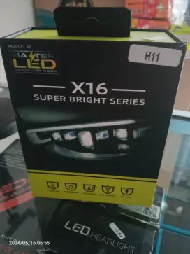 Lampu LED Mobil H11 X16 130watt, Putih Terang, Harga Sepasang