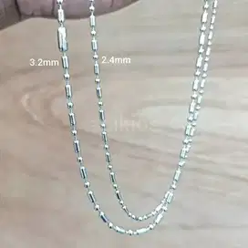 Kalung lada bambu silver kl30 simpel pria wanita simpel fashion