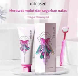 Milcosen Gel Pembersih Lidah + Sikat Pelapis Lidah