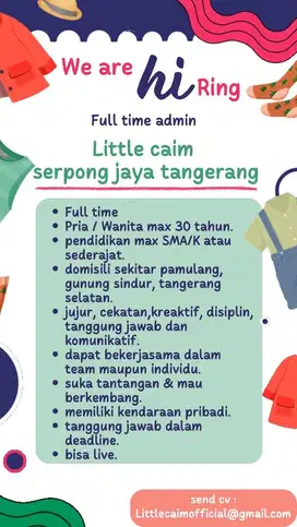ADMIN TOKO OFFLINE DAN ONLINE SHOP