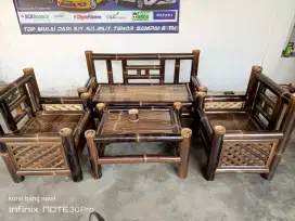 Jual kursi dan bale dr bambu hitam asli COD