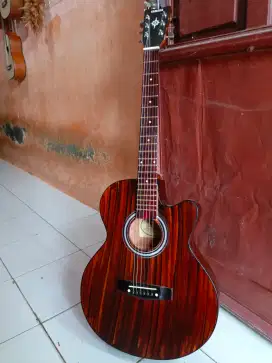 Gitar Akustik String Untuk Pemula Yamaha FG 225 Coklat Loreng