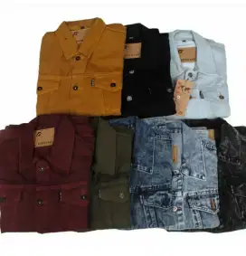 Jaket jeans never end size m l xl cod gratis ongkir