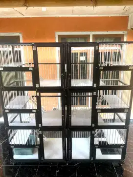 Kandang kucing alumunium 6 kamar