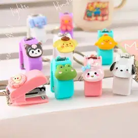 Stapler Mini Staples Steples Mini Karakter Melody Lucu Stepler Gantung