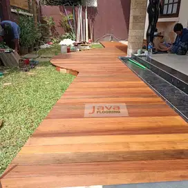 Decking Teras Rumah / Parket Flooring Kayu Decking Outdoor