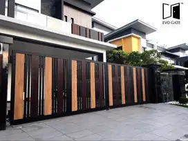 pagar grc dengan varian warna coklat