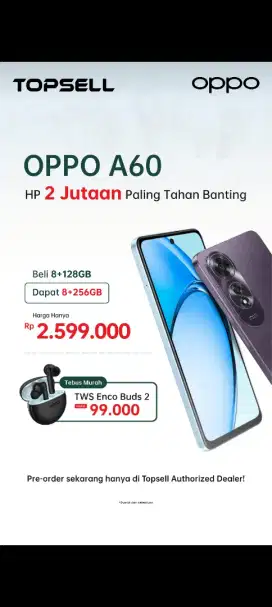 Promo kredit oppo A60 dp 0