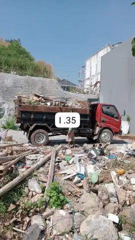 Jasa angkut brangkal dan buang puing tanah kayu sampah proyek dll