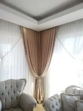 Pasang gordyn gorden hordeng murah vertikal roll blind jasa tirai viv