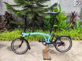 Brompton S6L Turkish Green/Turquoise Green Black Edition tahun 2020