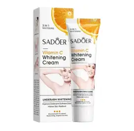 SADOER Vitamin C Whitening Cream Underarm  Krim Pemutih Ketiak Alami