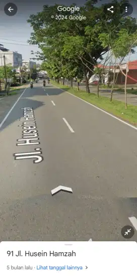 Tanah tepi jalan husen hamzah pal 5 ukuran 22,5 x 430