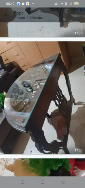 Meja sudut jati