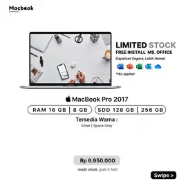 MACBOOK PRO 2017 13 INCH 8/128/256GB INTEL CORE i5