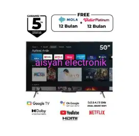 PROMO GOOGLE TV POLYTRON 50 INCI ULTRA HD 4K GARANSI 5 TAHUN