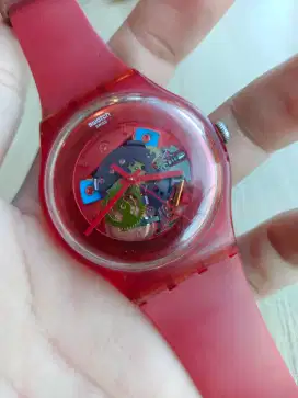 Swatch RARE Skeleton Red Swiss Original