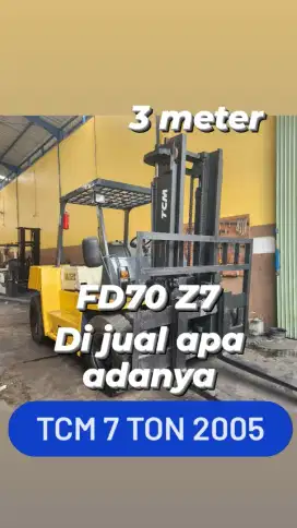 Di jual apa adanya Tcm 7 ton 2005