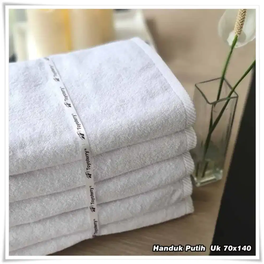HANDUK HOTEL PUTIH POLOS 70x140cm 530Gr - HANDUK HOTEL PREMIUM TEBAL