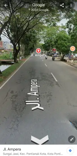Tanah luas tepi jalan ampera ukuran 54 x 350