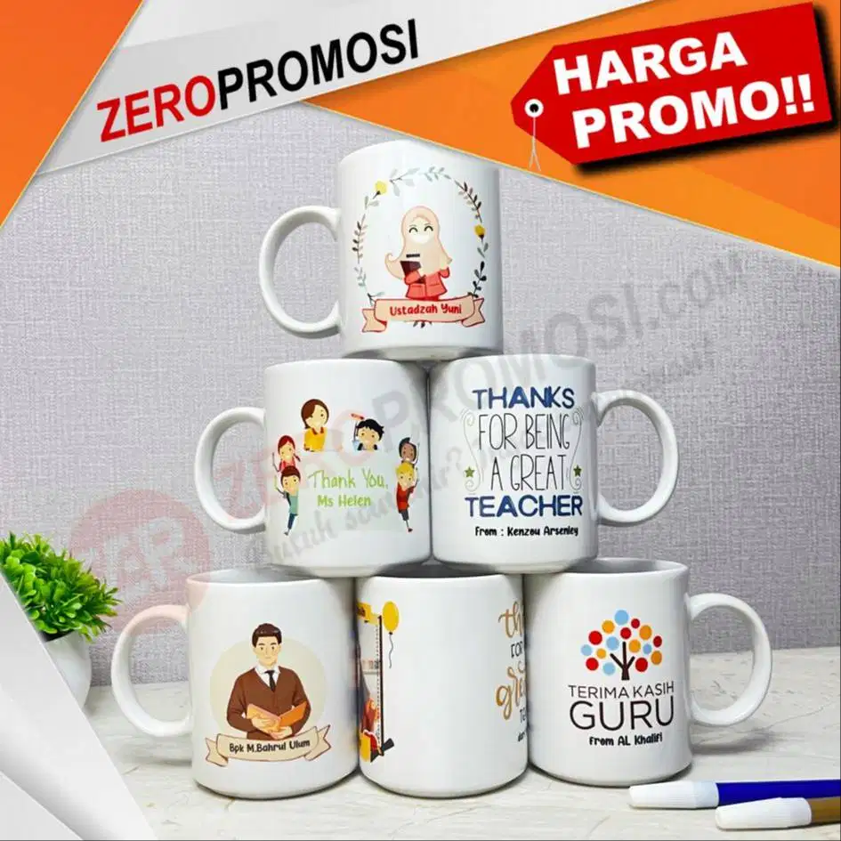 Hadiah Guru Souvenir Mug Hari Guru Custom Grosiran