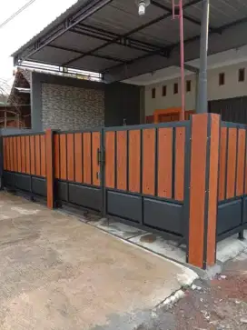 Pagar minimalis bahan galfanis tebal 1,6mm model sesuaikan keinginan