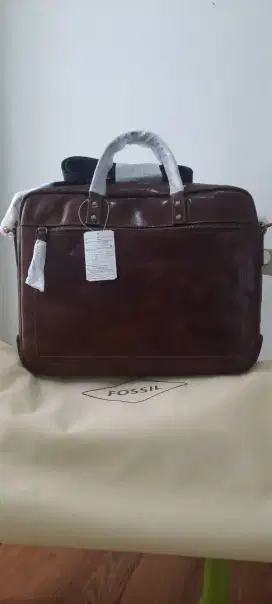 Fossil Haskell Double Zip Cognac