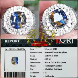 RARE FANCY SAPPHIRE SRILANKA 3.50CARAT,BEST COLLECTION,ELEGANT