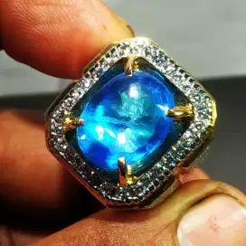 Dijual cincin perak Blue Topaz