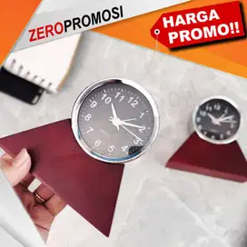 Promosi Jam Meja Kayu JHM004 Segitiga Custom