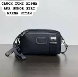 CLUTCH TUMI ALPHA HITAM SLINGBAG SELEMPANG HANDBAG