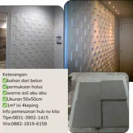 Wall panel 3d dari beton