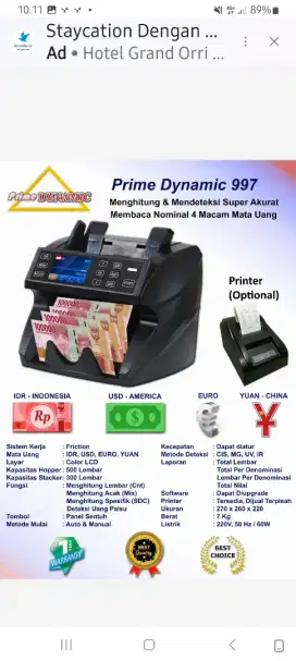 Mesin Hitung Uang PRIME DYNAMIC 997