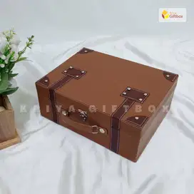 Box Hampers Koper Model Terbaru Warna Coklat | Box Souvenir Custom