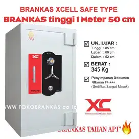 Brankas X'CELL Tinggi 1 Meter 50 cm TAHAN API 5 Jam PROMO Gratis Ogkir