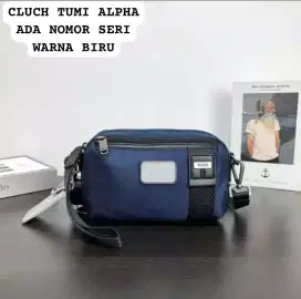 CLUTCH TUMI ALPHA BIRU SLINGBAG SELEMPANG HANDBAG