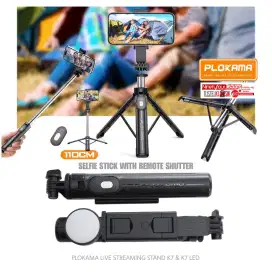 Plokama Live K-7 Selfie Stick Tripod 3in1 Tongsis HP Live Streaming