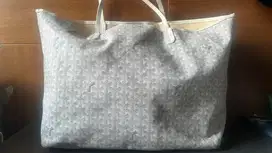 Goyard St.Louis Tote Bag White Leather Made In France