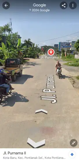Tanah strategis tepi jalan purnama 2 ukuran 22 x 40