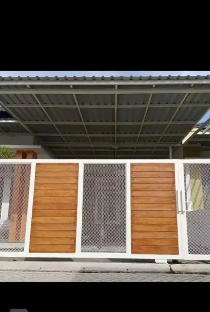 Pagar minimalis murah kombinasi GRC dan expanda