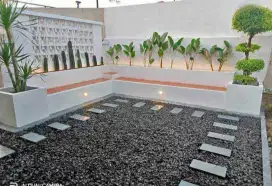 Dekorasi taman minimalis kering
