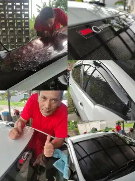 Kaca film mobil cover jok audio alarm wrapping sticker panggilan