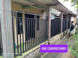 Pagar geser motif kayu bahan grc