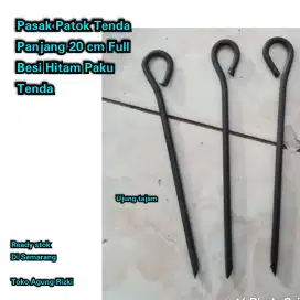 Pasak Patok Tenda Panjang 20 cm Full Besi Hitam Paku Tenda