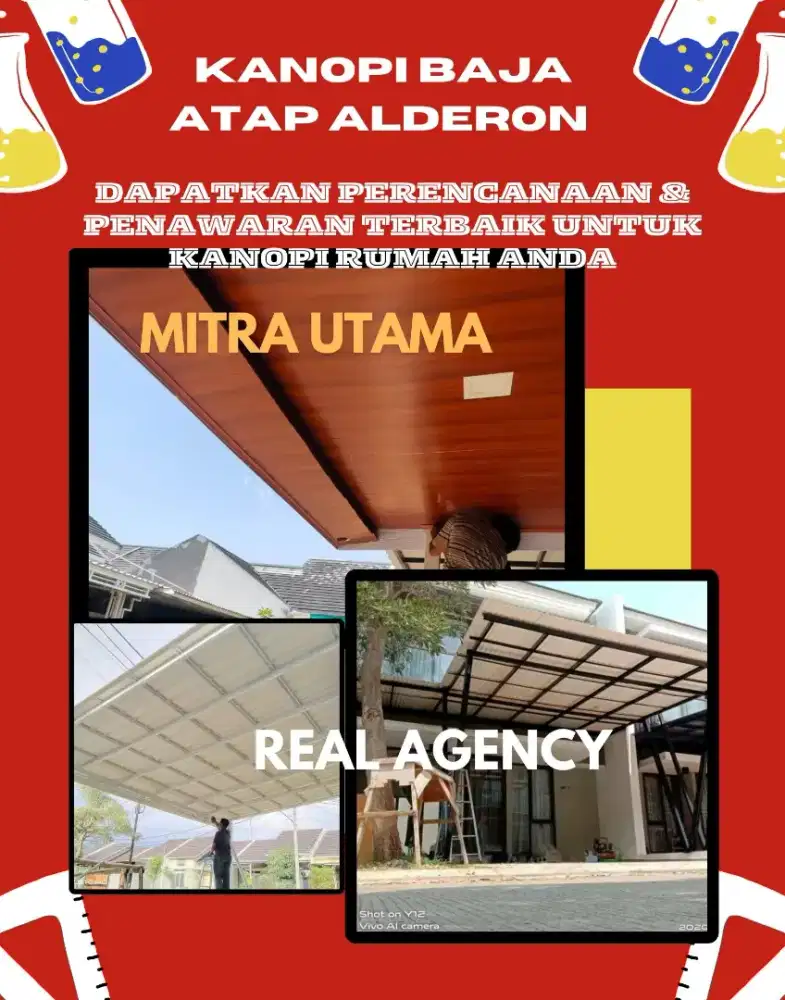 Kanopi Rumah Atap Alderon double layer