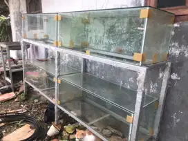 Aquarium 100x40x35 minus + Rak hollo borongan