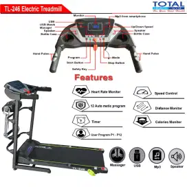 Alat fitnes treadmill elektrik TL 246 new design