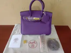 tas kremes birkin warna ungu