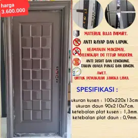 Pintu baja/ pintu aluminium impor