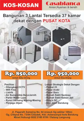 Kost Nyaman & Aman di tengah kota Bandung